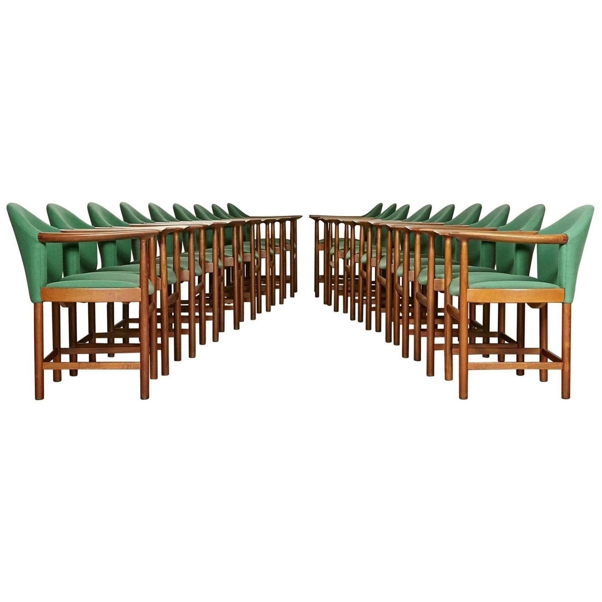 Danish Teak Conference Chairs by Peter Hvidt, Set of 10