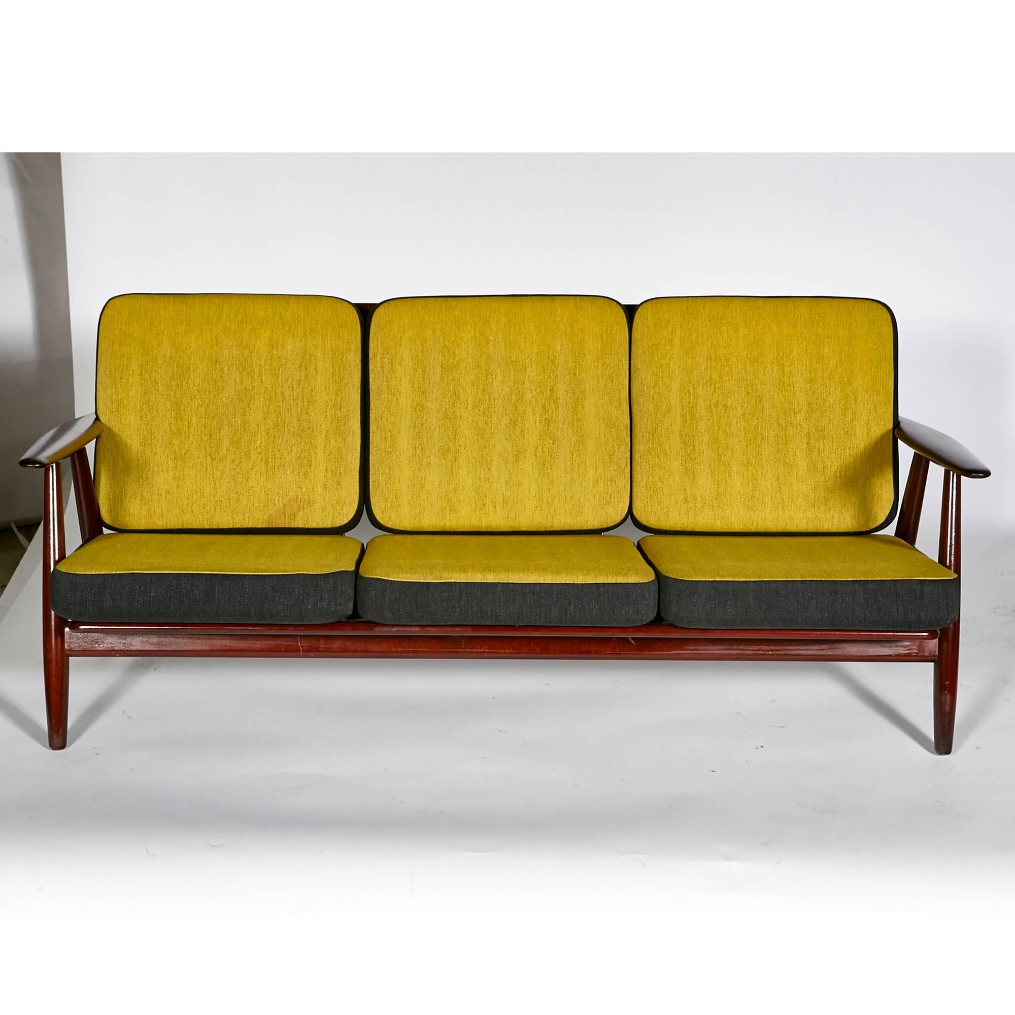 Danish Hans J. Wegner for GETAMA Cigar Sofa with Reversible Cushions For Sale
