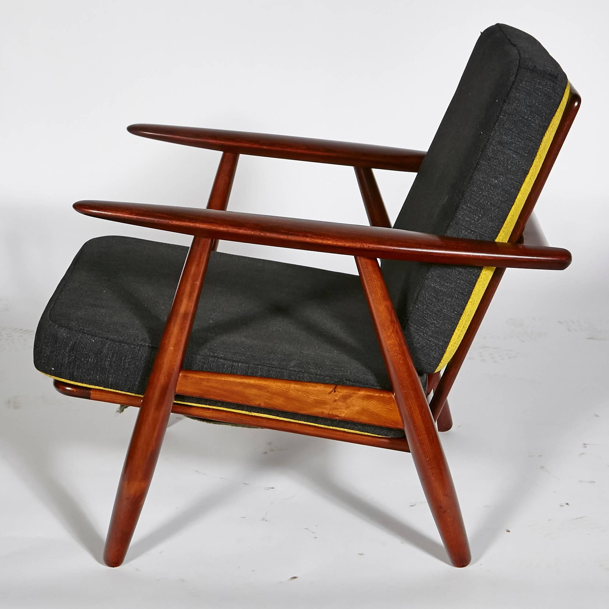 Ash Hans J. Wegner for GETAMA Cigar Chair with Reversible Cushions For Sale