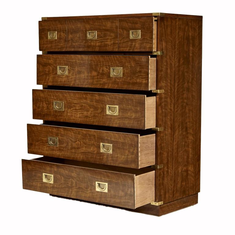 Drexel Furniture CampaignStyle Highboy Dresser at 1stDibs drexel