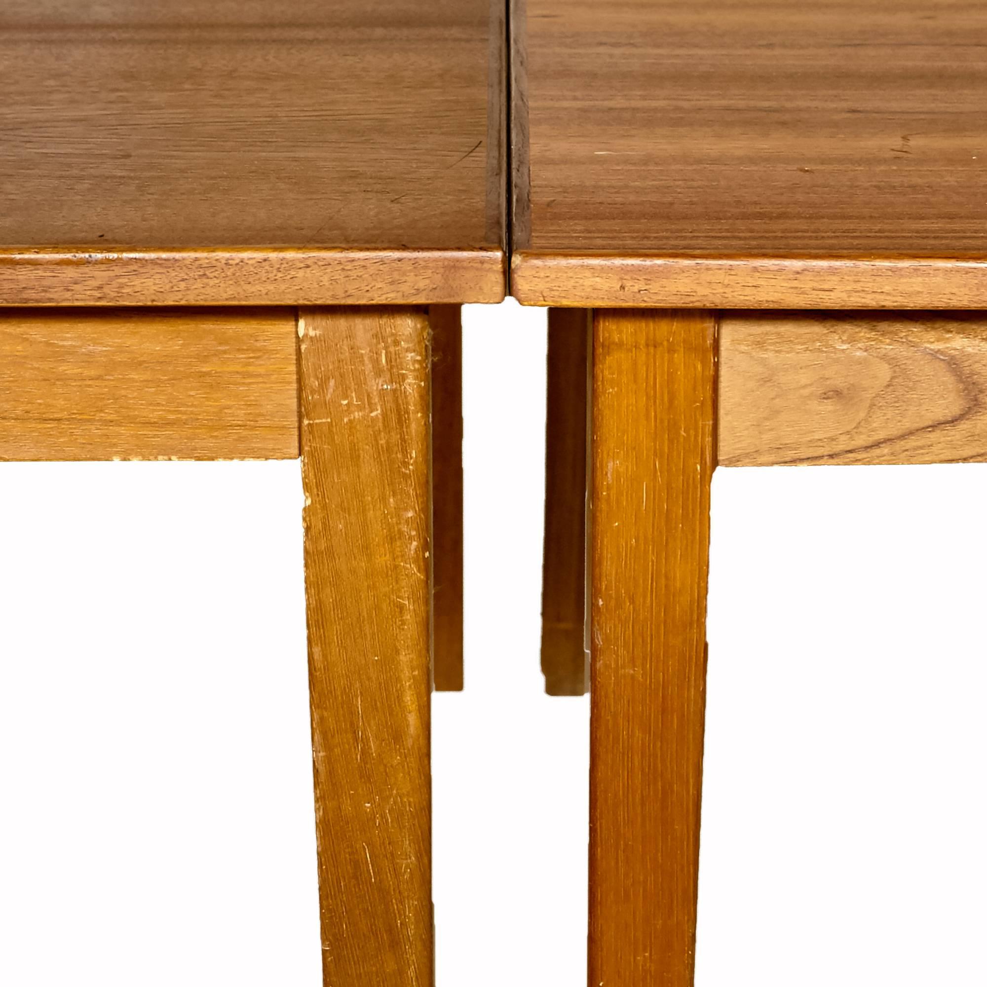 20th Century Danish Teak Four-Section, Boat-Style Conference Table