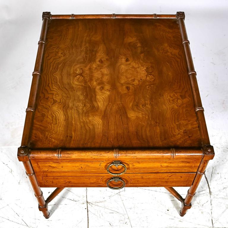 Drexel Heritage Grand Tour Faux Bamboo Side Tables Pair At 1stdibs - Drexel Heritage Faux Bamboo Coffee Table Drexel Heritage Grand Tour Faux Bamboo Side Tables Pair At 1stdibs - Drexel Heritage Faux Bamboo Coffee Table
