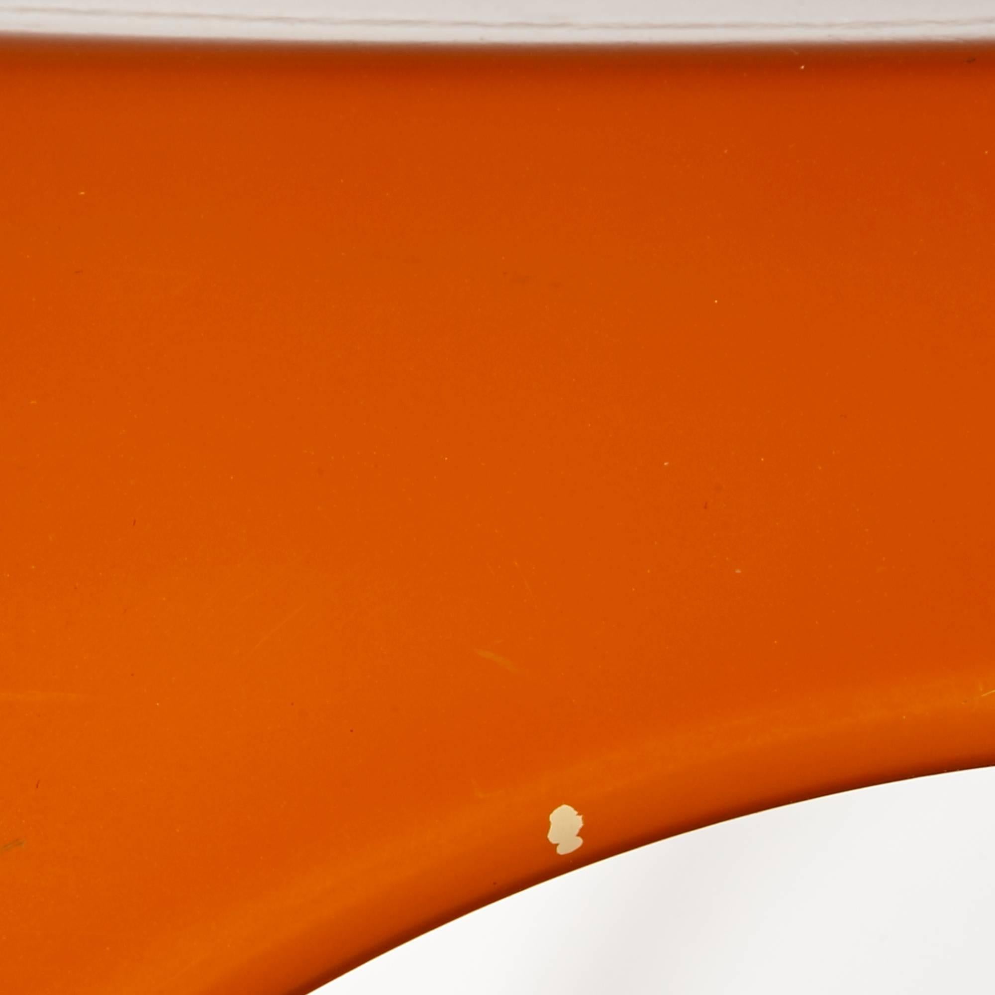 Vintage Orange Fiberglass Side Table In Good Condition For Sale In Amherst, NH