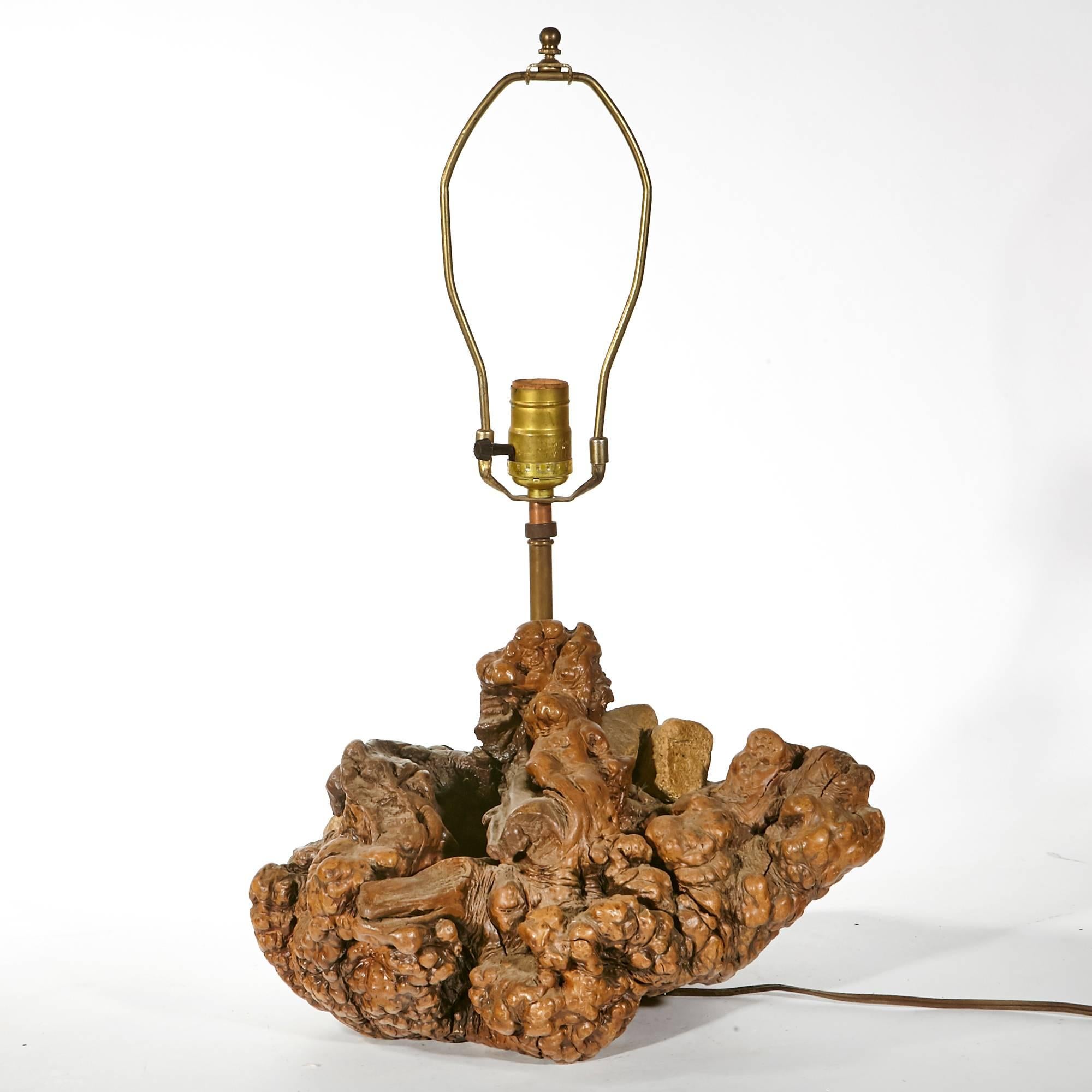 20th Century Vintage Natural Root Table Lamp For Sale