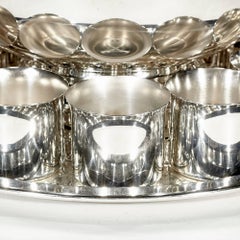 1960s Silver Plate Punch Bowl Set