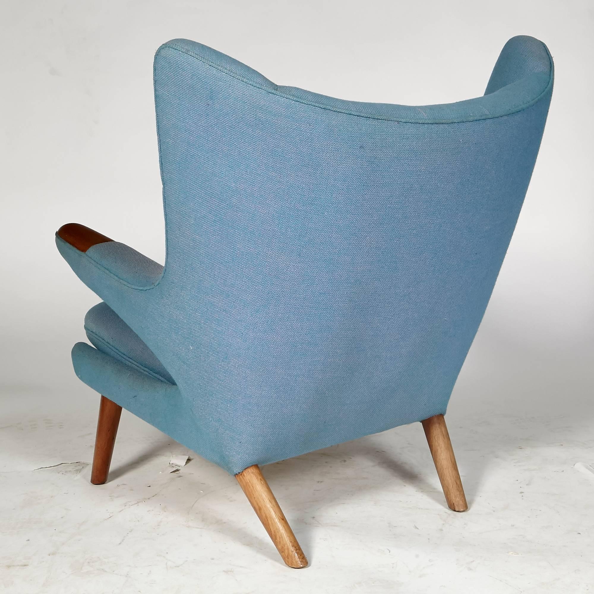 Fabric Papa Bear Chair by Hans J. Wegner for AP Stolen Model AP-19, 1956 For Sale