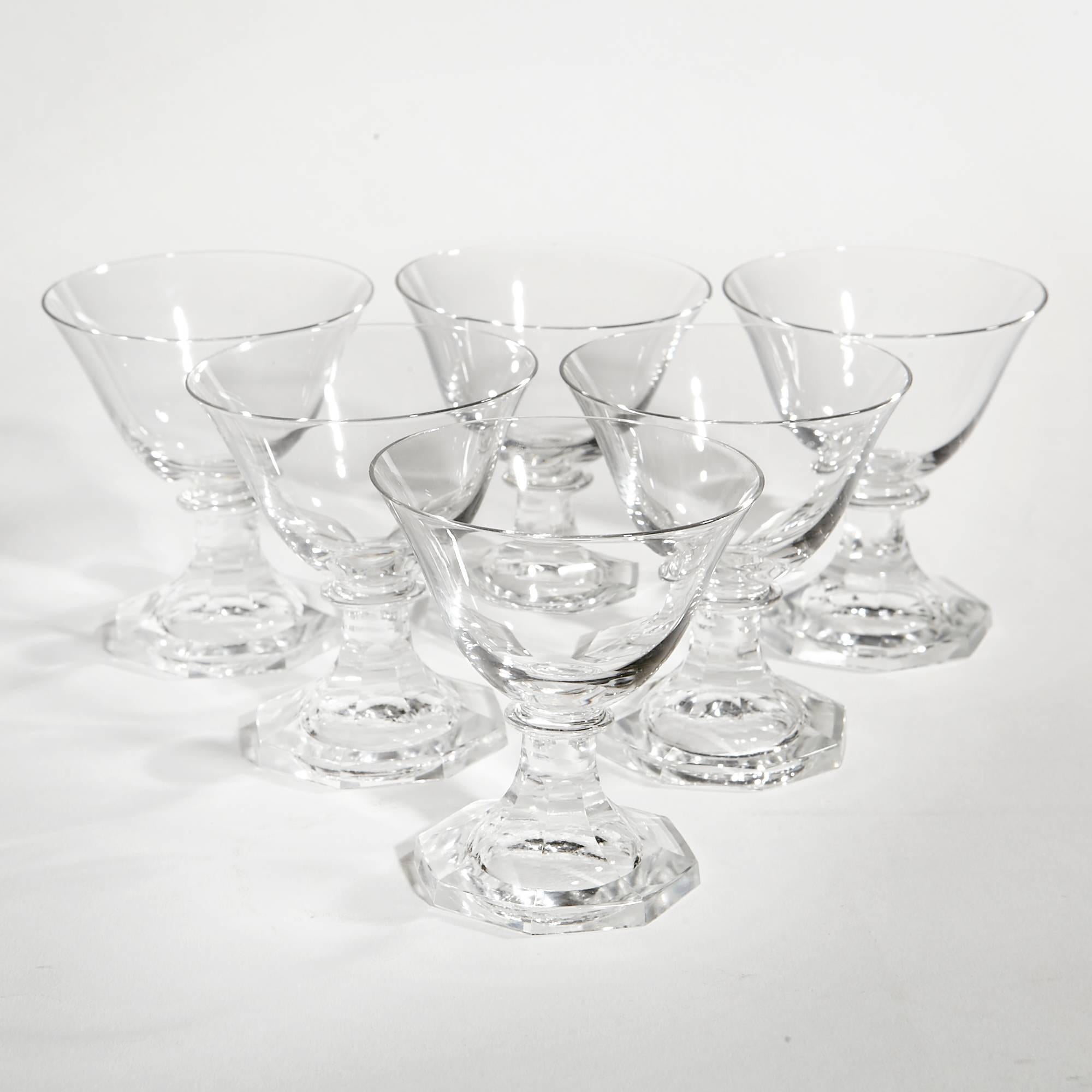 Orrefors Crystal Stems in the Seaford Pattern, 45 Pieces In Excellent Condition For Sale In Amherst, NH