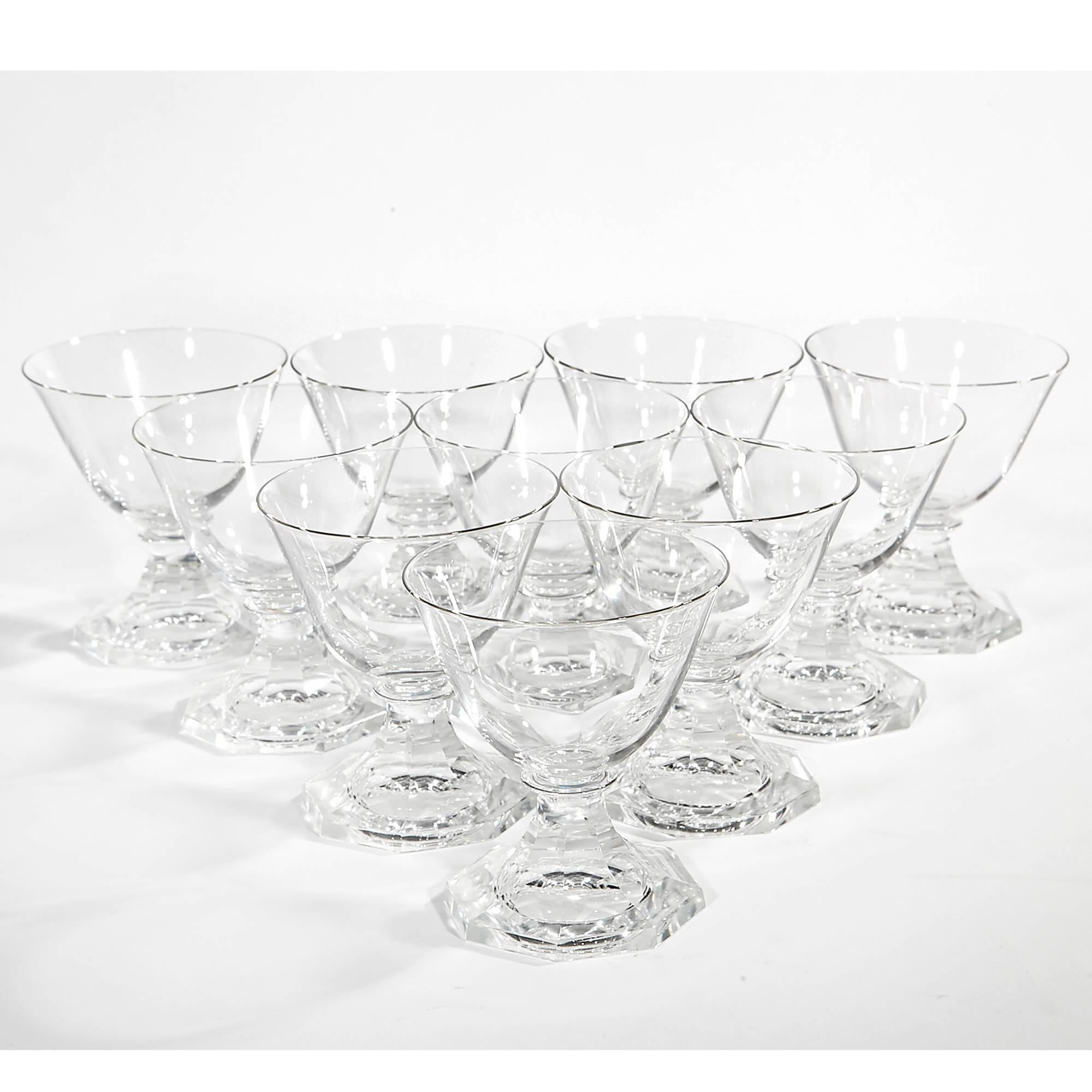 Orrefors Crystal Stems in the Seaford Pattern, 45 Pieces For Sale 1