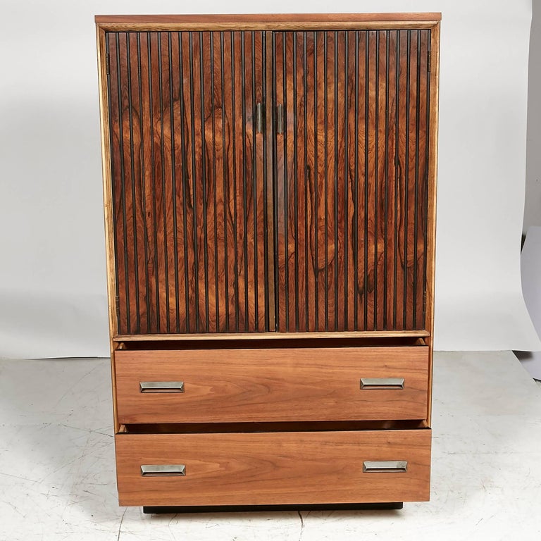 1960s Bassett Furniture Walnut Tall Dresser At 1stdibs