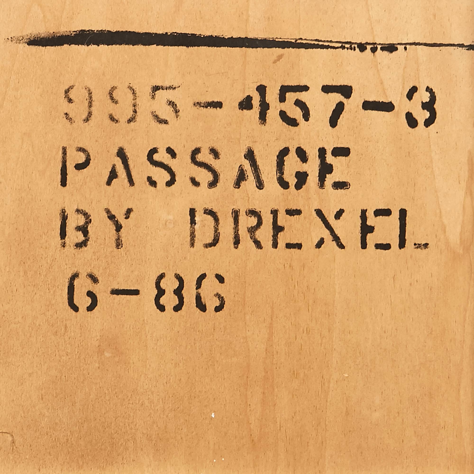 20th Century Ebonized Drexel Passage Console Table For Sale