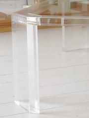 Lucite and Glass Cocktail or Coffee Table Mid Century Modern Hollywood Regency