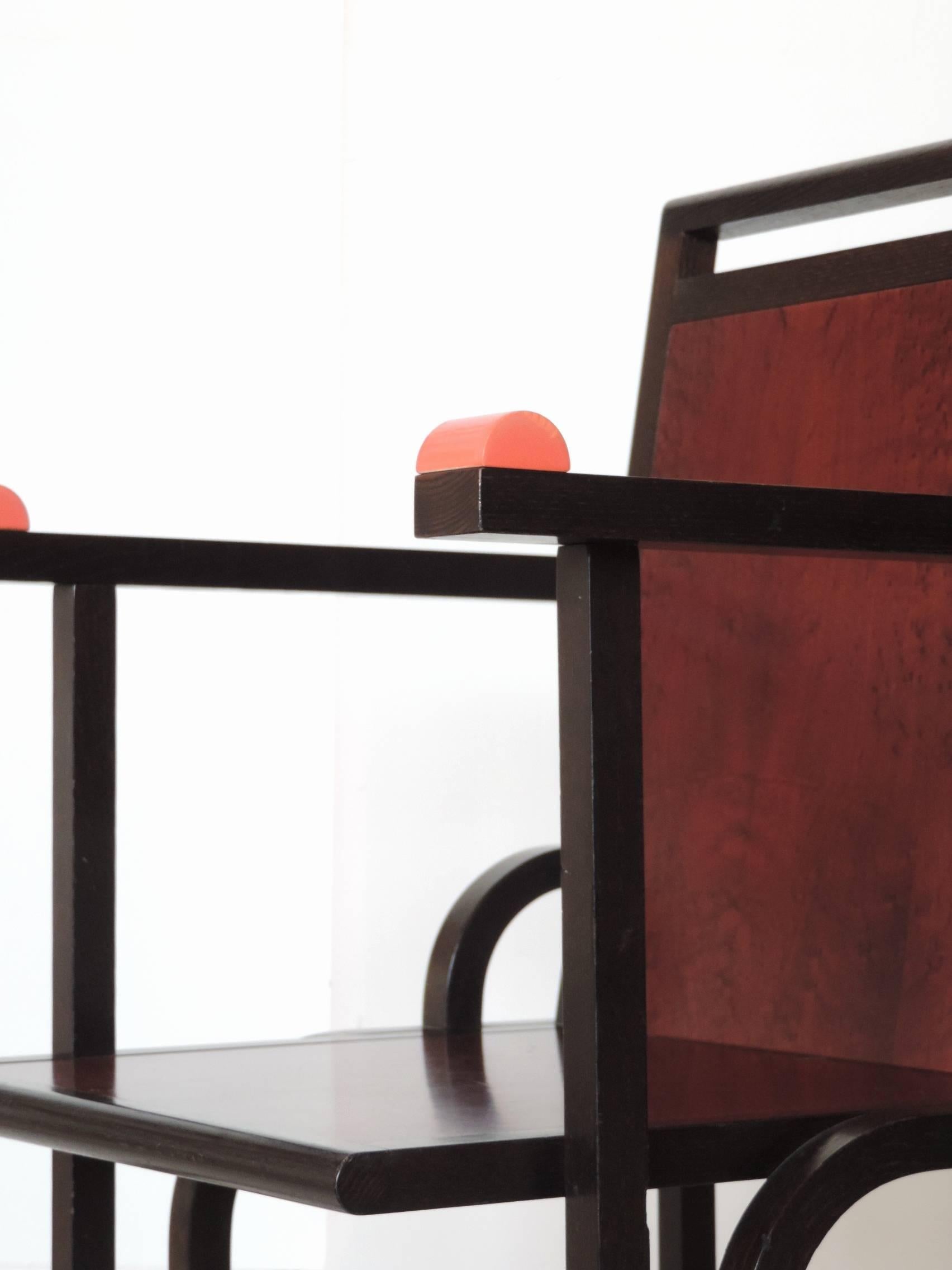 Italian George Sowden for Memphis Milano Gloucester Chair Postmodern, Museum Provenance For Sale