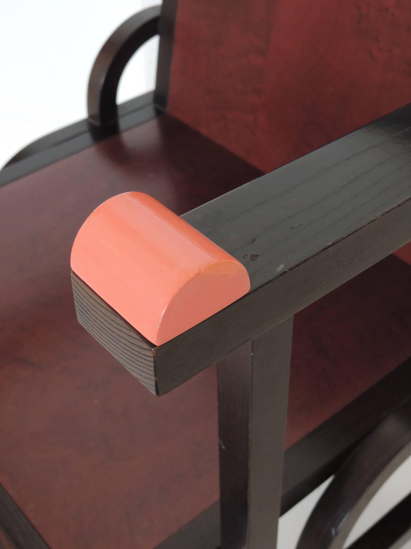 George Sowden for Memphis Milano Gloucester Chair Postmodern, Museum Provenance In Fair Condition For Sale In London, GB