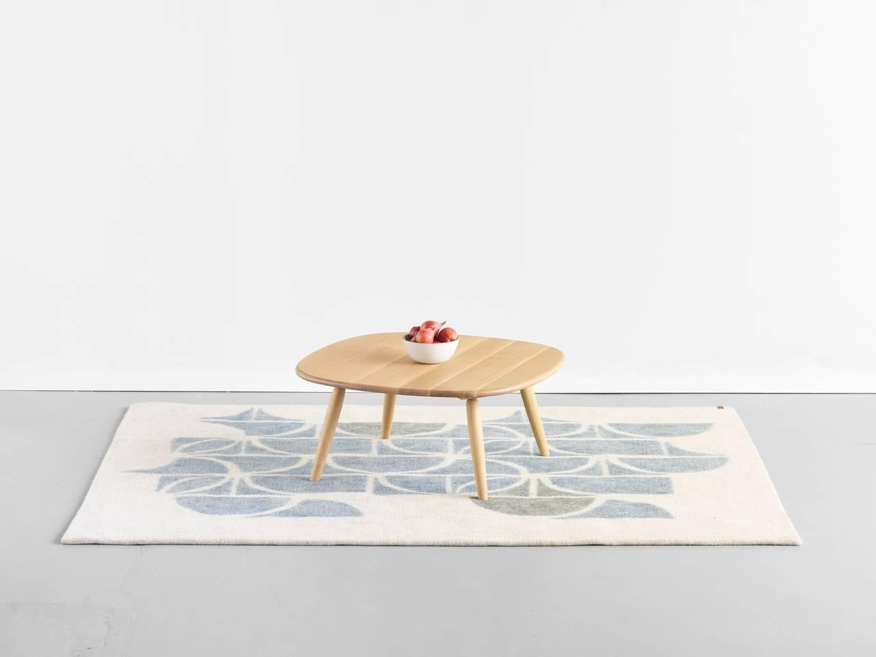 This medium oak coffee table from the Nomad Collection from Jacob May, exclusively at Heath Ceramics, is also available in two other finishes, oxidized oak and natural walnut. All finishes are available in patchwork style. 

The table proves that