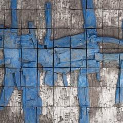 Stan Bitters Large-Scale Ceramic Mural, "Big Blue" Wall-Mounted Sculpture
