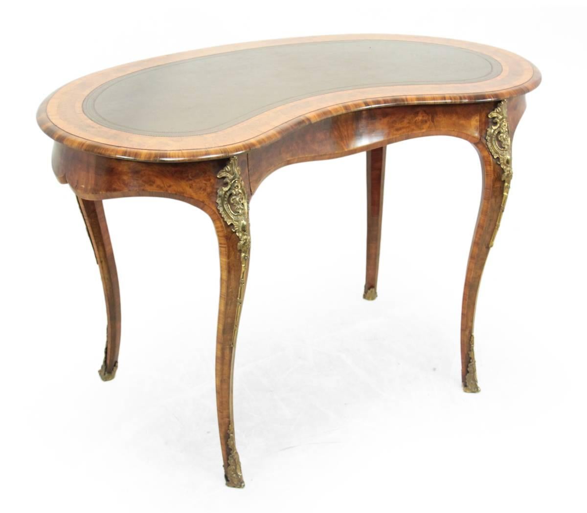 French Provincial Kidney Shaped Ladies Writing Table, circa 1860