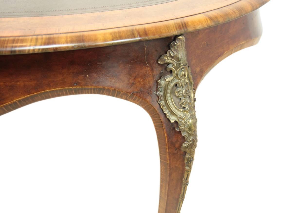 Kidney Shaped Ladies Writing Table, circa 1860 In Excellent Condition In Paddock Wood, Kent