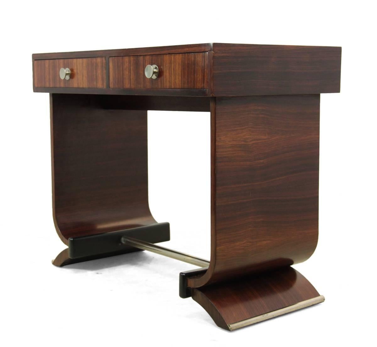 French Art Deco Console Table in Rosewood, circa 1920 In Excellent Condition In Paddock Wood, Kent