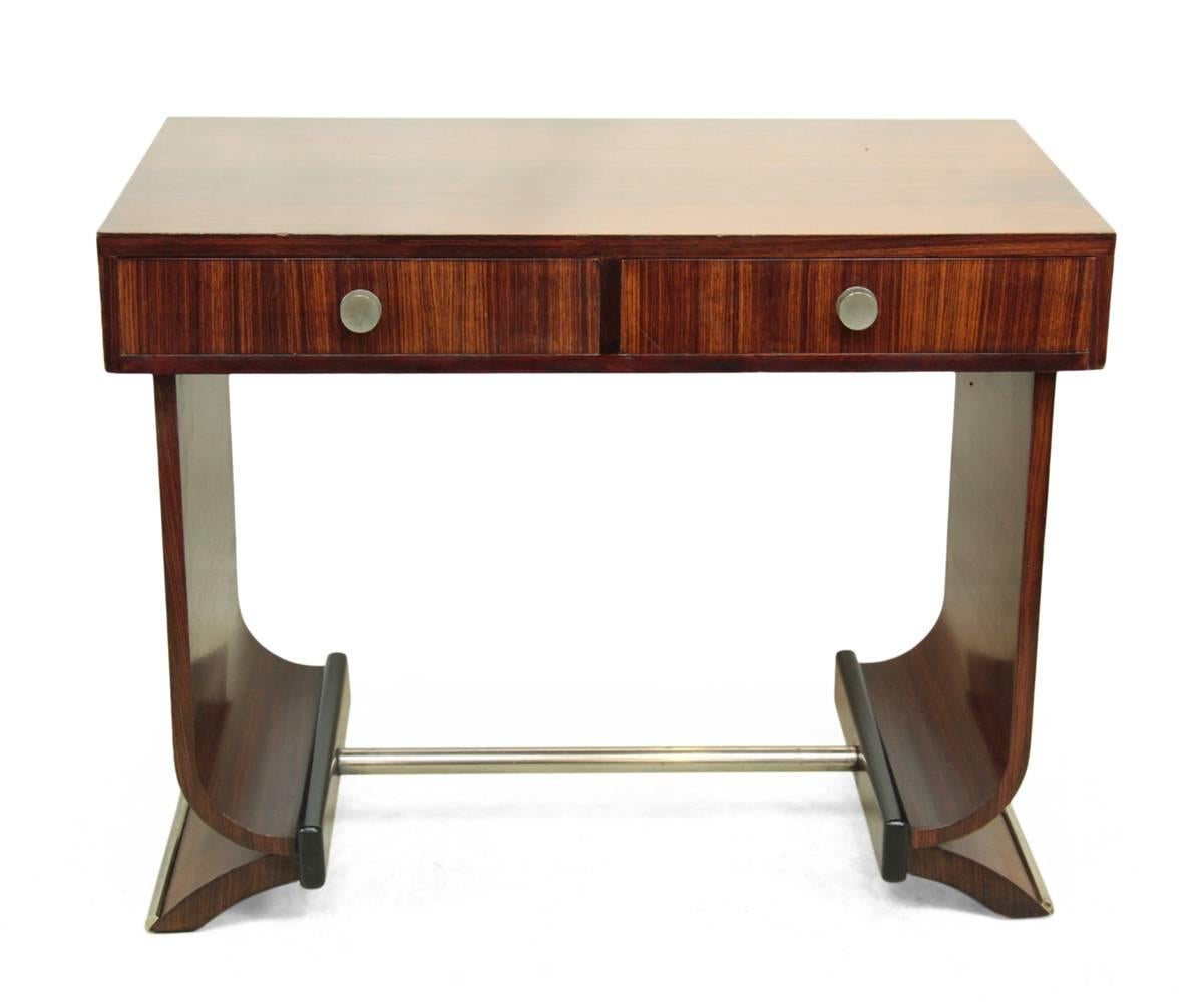 Early 20th Century French Art Deco Console Table in Rosewood, circa 1920