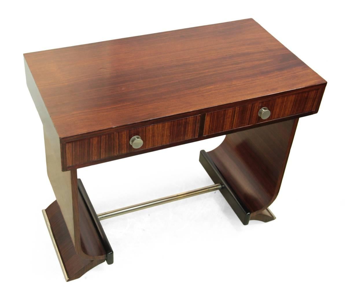 French Art Deco Console Table in Rosewood, circa 1920 1