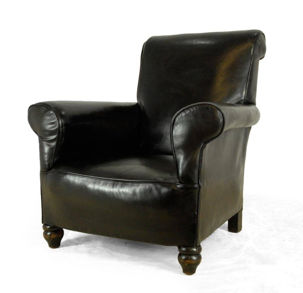 Mid-20th Century Victorian Style Leather Armchair