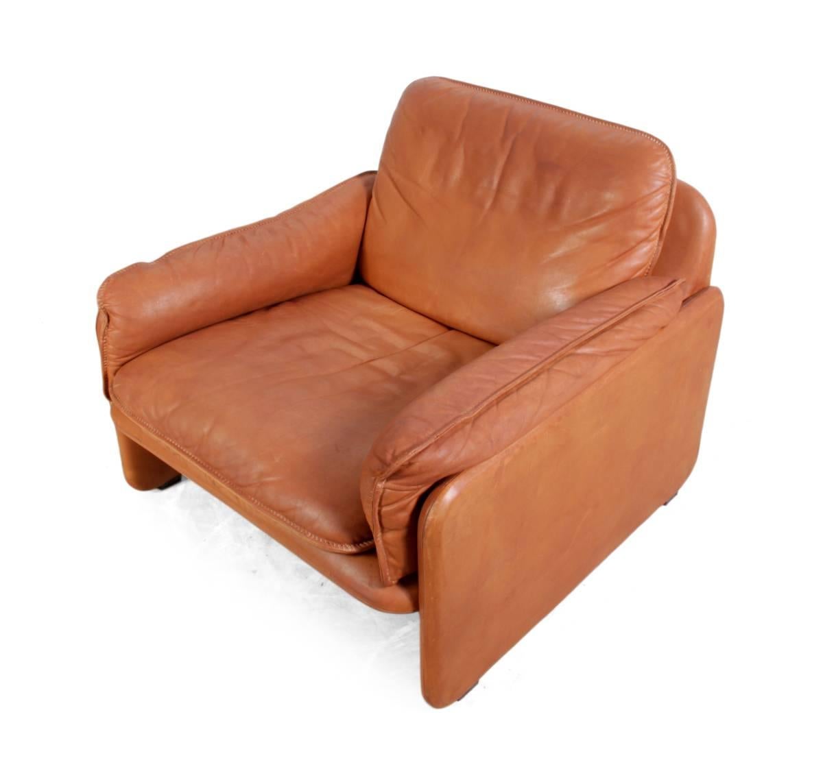 Mid-Century Modern Leather Easy Chair by De Sede DS-61