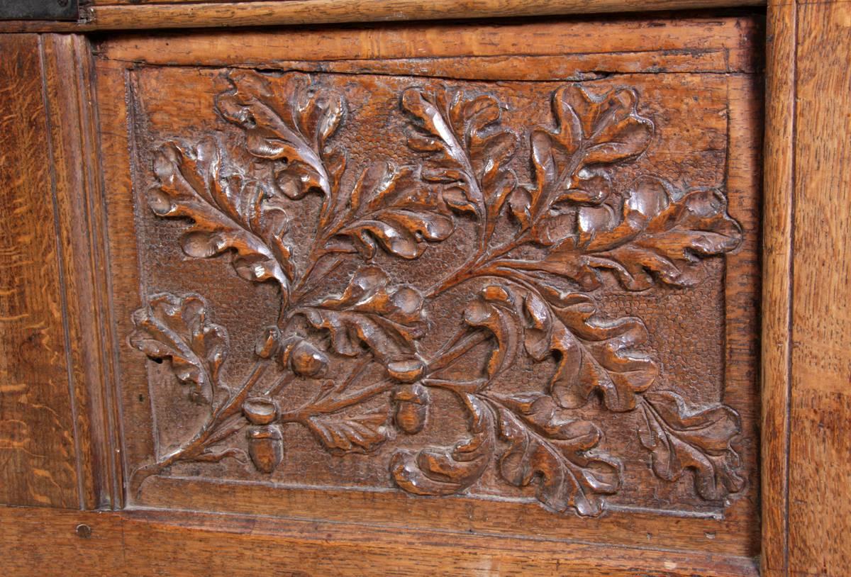 Antique Oak Coffer or Blanket Box, circa 1680 3