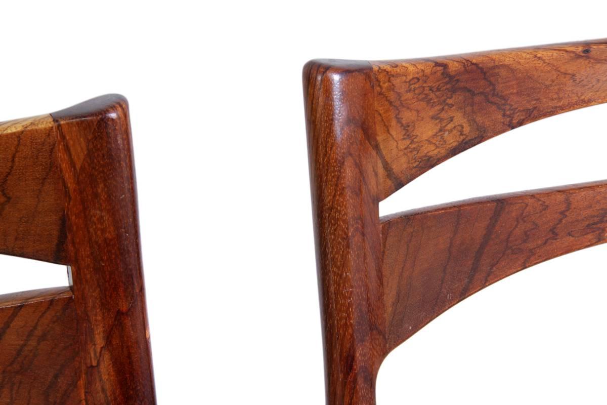 Mid-20th Century Set of Four Rosewood Dining Chairs Danish, circa 1950