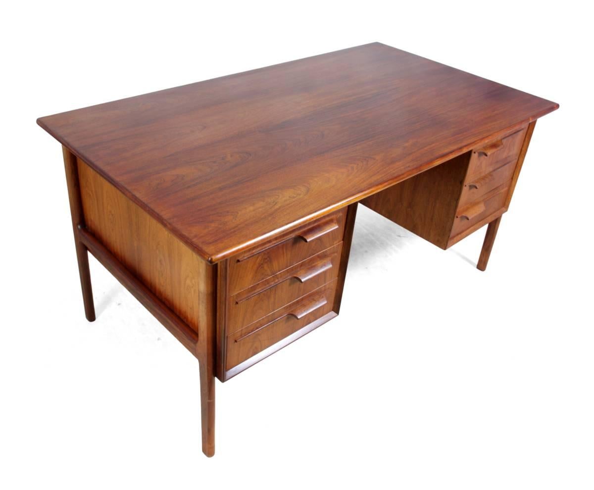 Wood Mid-Century Desk in Rosewood