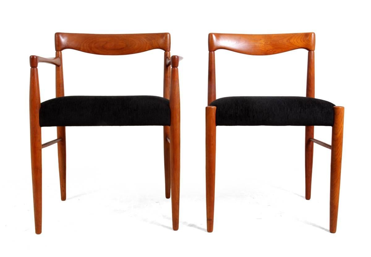 Set of Eight Teak Dining Chairs by H W Klien for Bramin In Excellent Condition In Paddock Wood, Kent