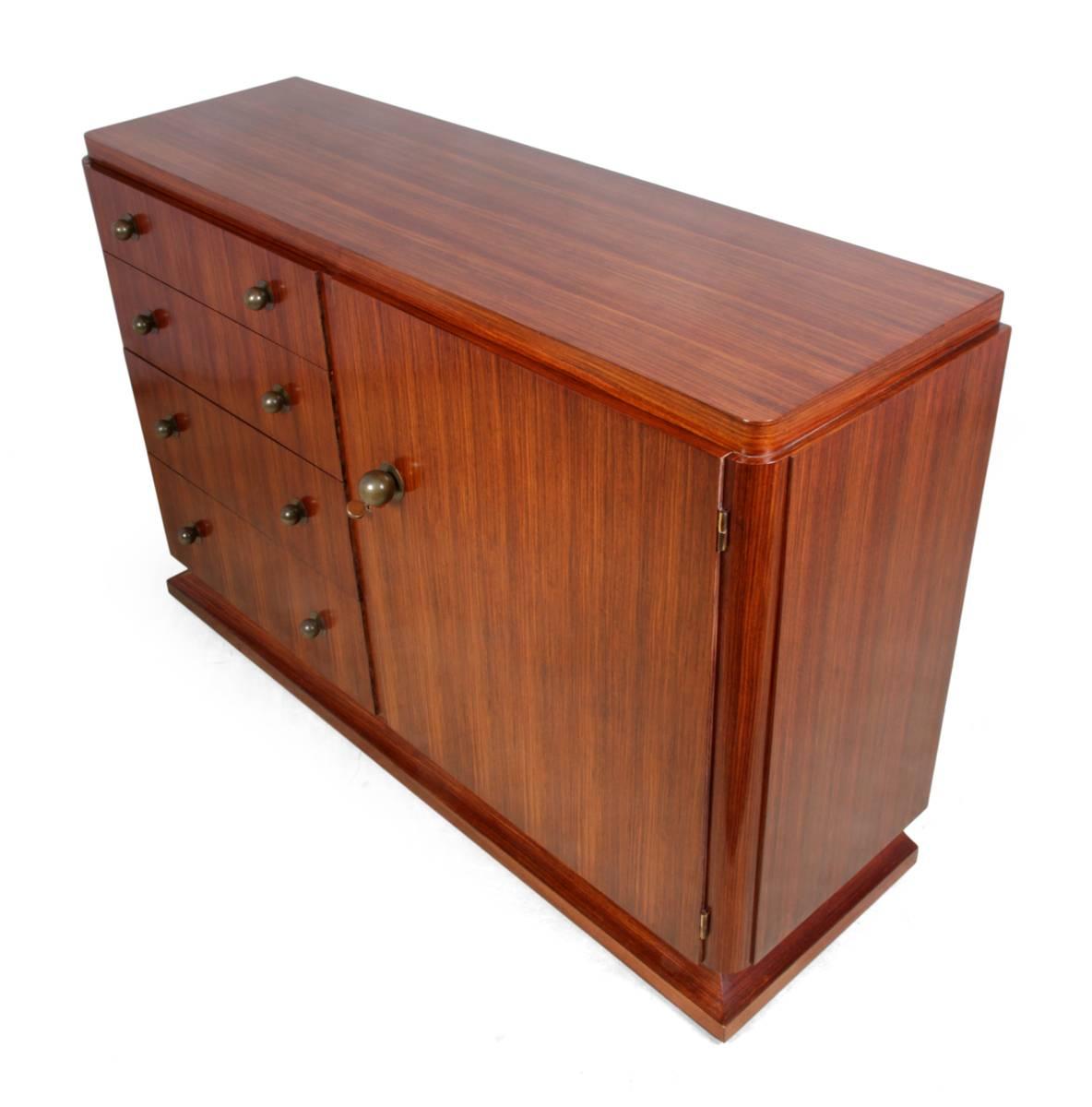 French Art Deco Sideboard in Rosewood, circa 1920, France