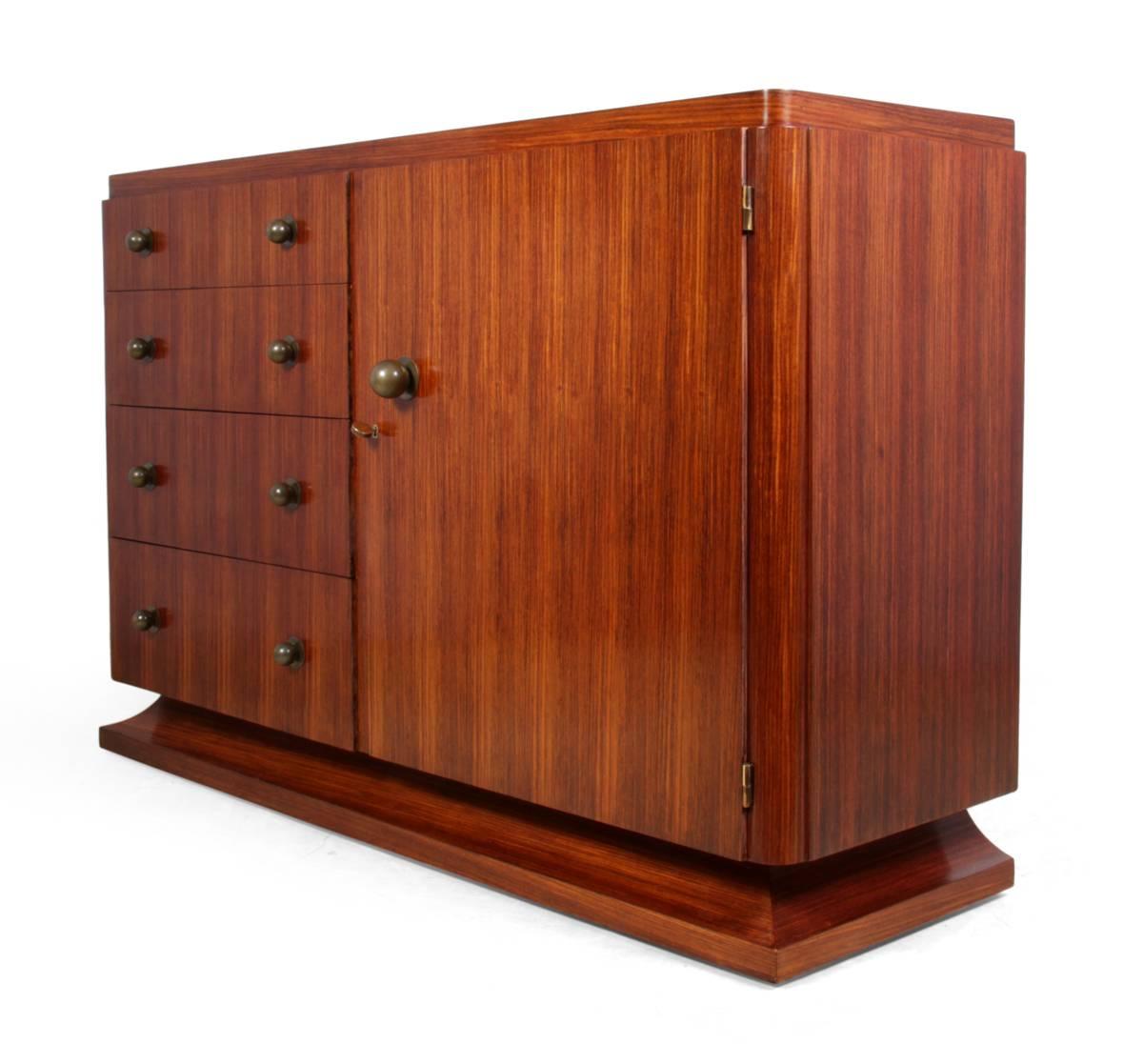 Art Deco Sideboard in Rosewood, circa 1920, France In Excellent Condition In Paddock Wood, Kent