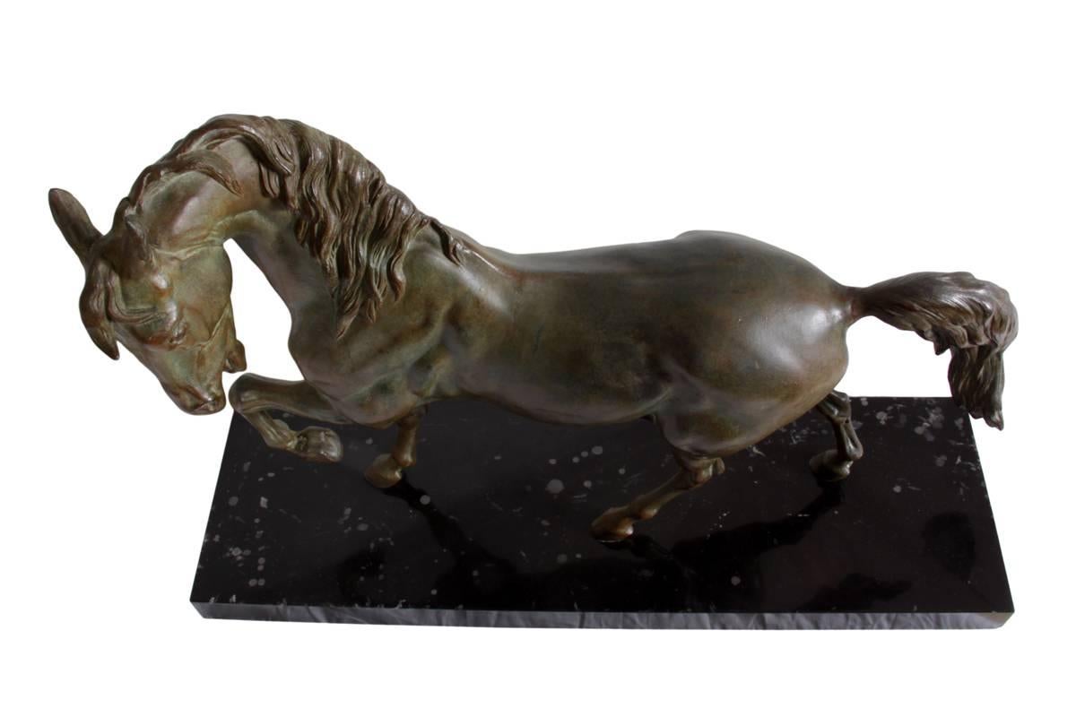Bronze Patinated Spelter Horse by Valton 1
