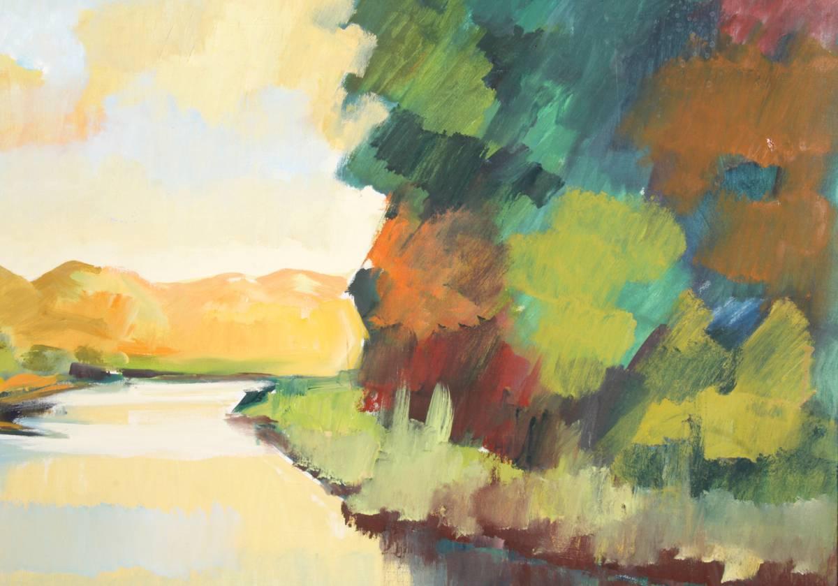 Mid-Century Oil Painting of the River 2