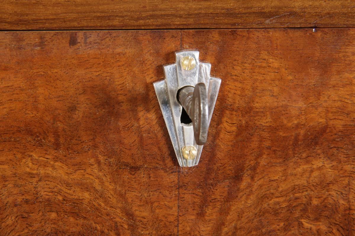 Art Deco Walnut Bureau, circa 1930 5