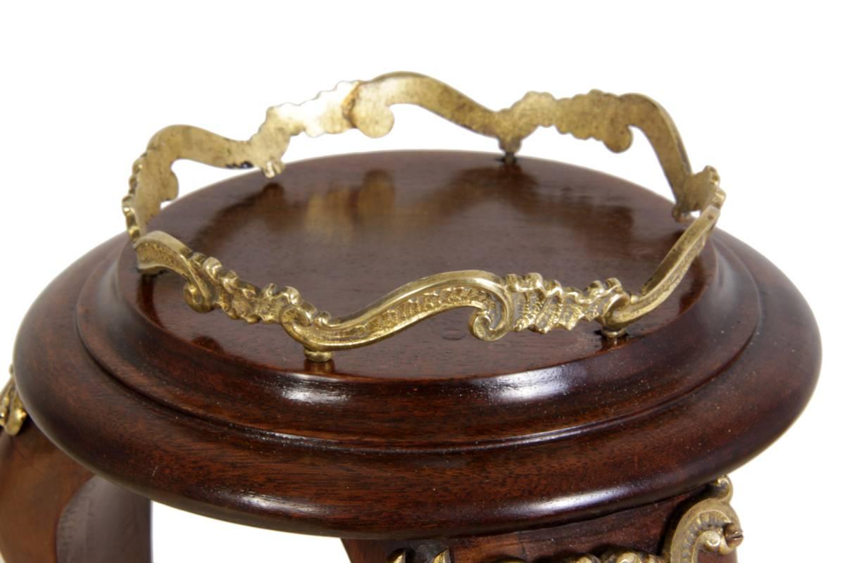 Late 19th Century French Mahogany and Gilt Jardinière Stand, circa 1890