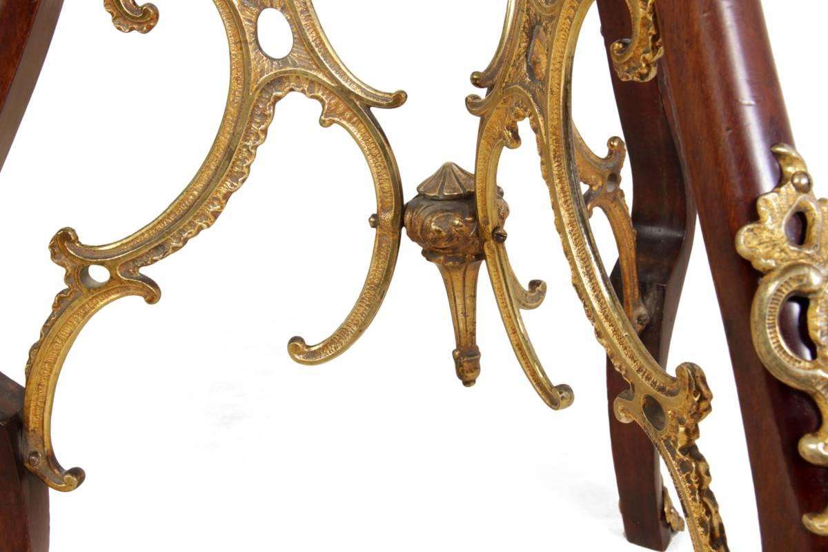 Wood French Mahogany and Gilt Jardinière Stand, circa 1890