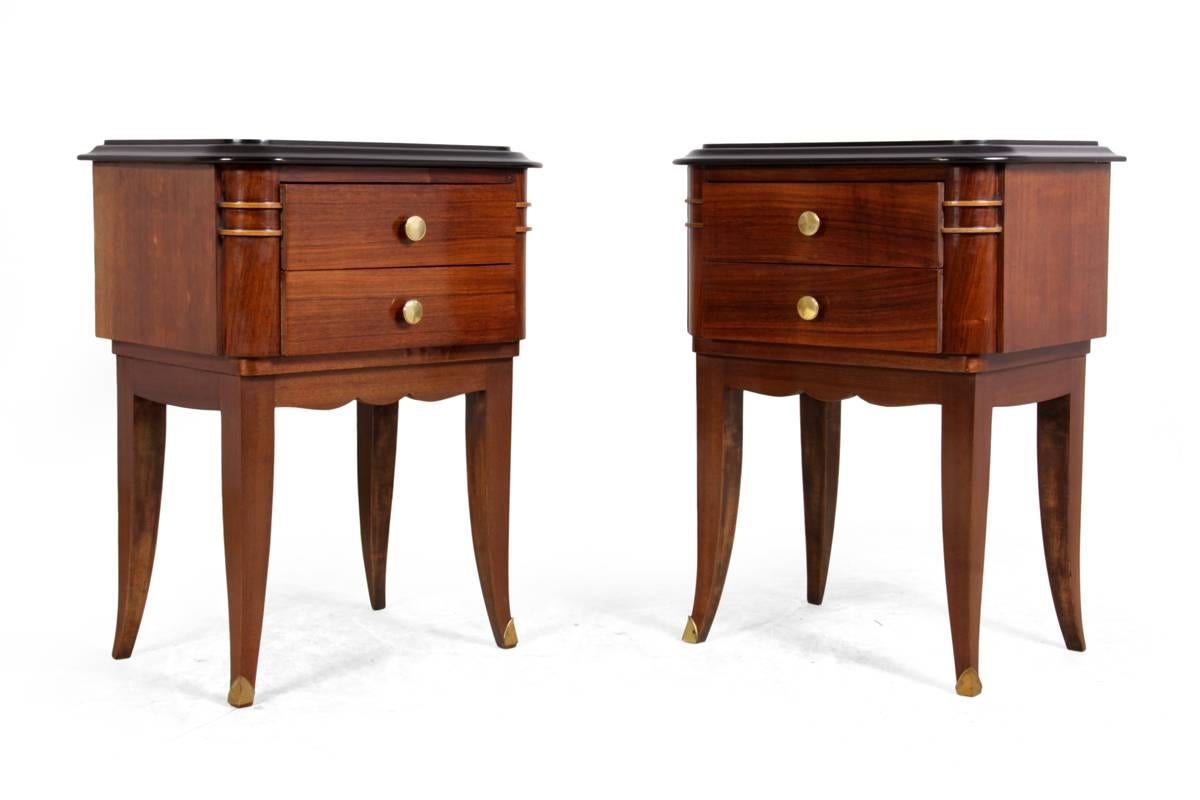 Pair of Art Deco Bedside Tables, circa 1920 In Excellent Condition In Paddock Wood, Kent