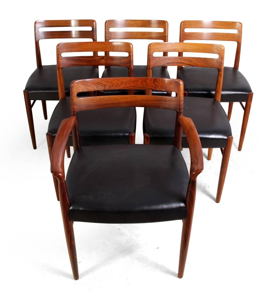 Set of Six Dining Chairs by H W Klein for Bramin 2