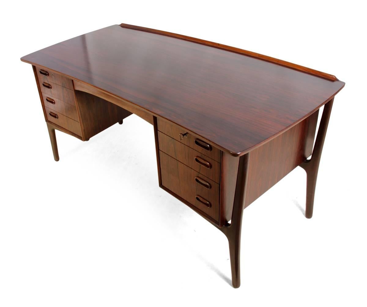 Wood Mid-Century Rosewood Desk by Svend Madsen