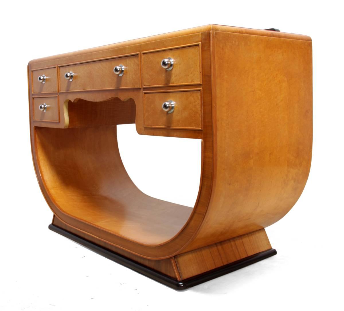 Art Deco Dressing Table in Bird's-Eye Maple 1