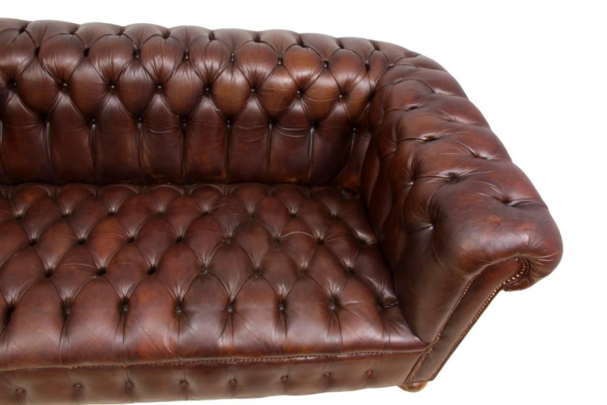 Brown Leather Vintage Leather Chesterfield 2