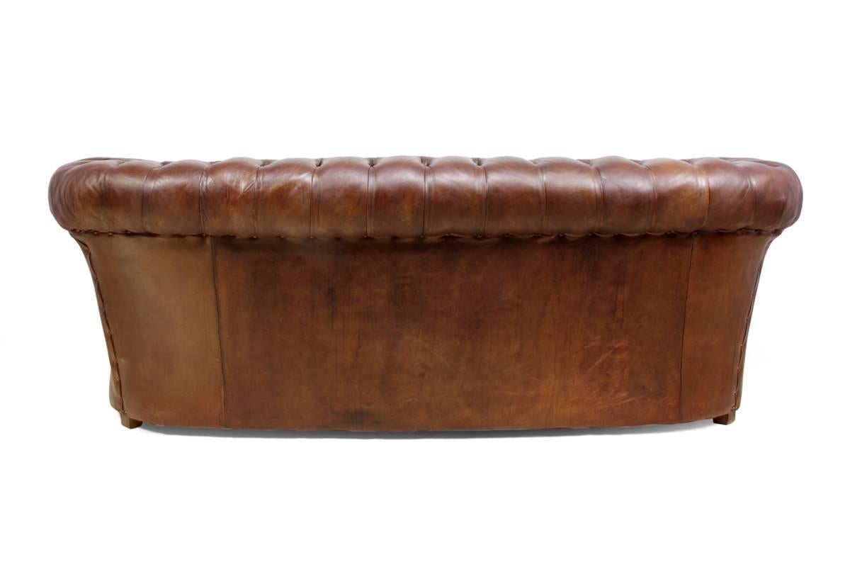 Brown Leather Vintage Leather Chesterfield 6