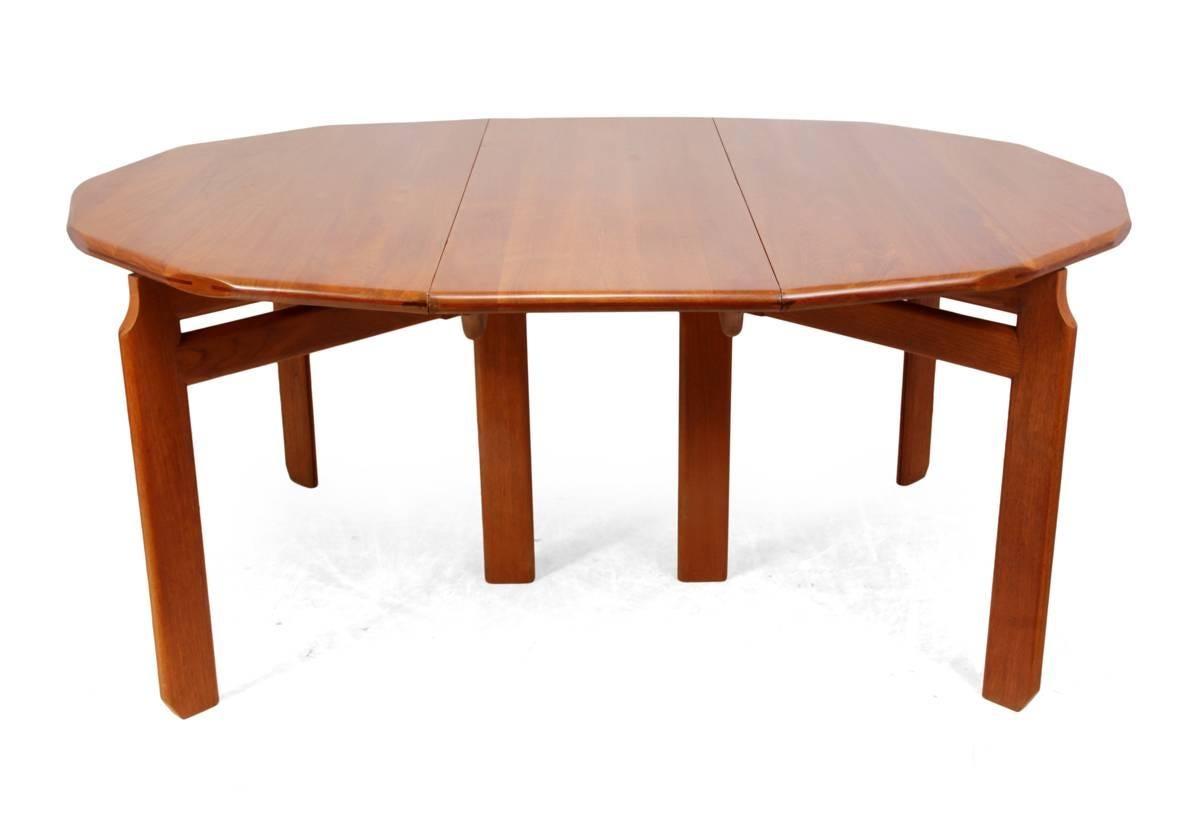 Solid Teak Dining Table, Dutch, circa 1960 In Excellent Condition In Paddock Wood, Kent