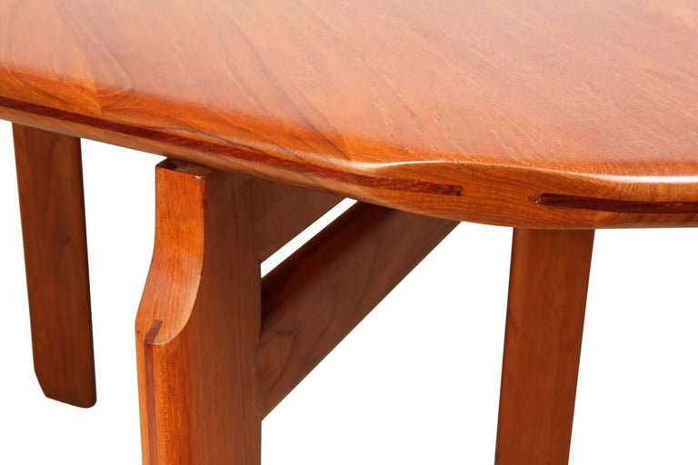 Solid Teak Dining Table, Dutch, circa 1960 at 1stDibs