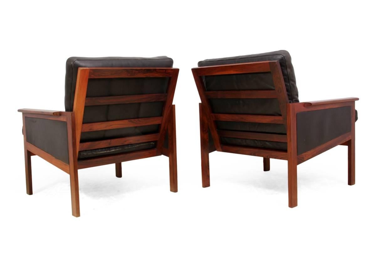 Mid-20th Century Pair of Capella Armchairs by Illum Wikkelso for Eilersen