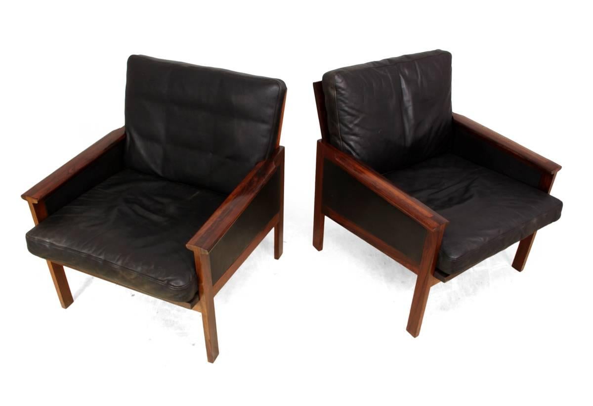 Pair of Capella Armchairs by Illum Wikkelso for Eilersen 2