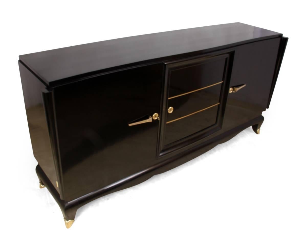 French Art Deco Black Sideboard, circa 1920 2