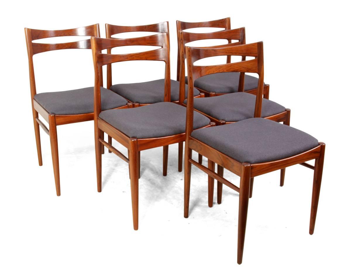 Mid-Century Modern Midcentury Danish Dining Chairs Set of Six