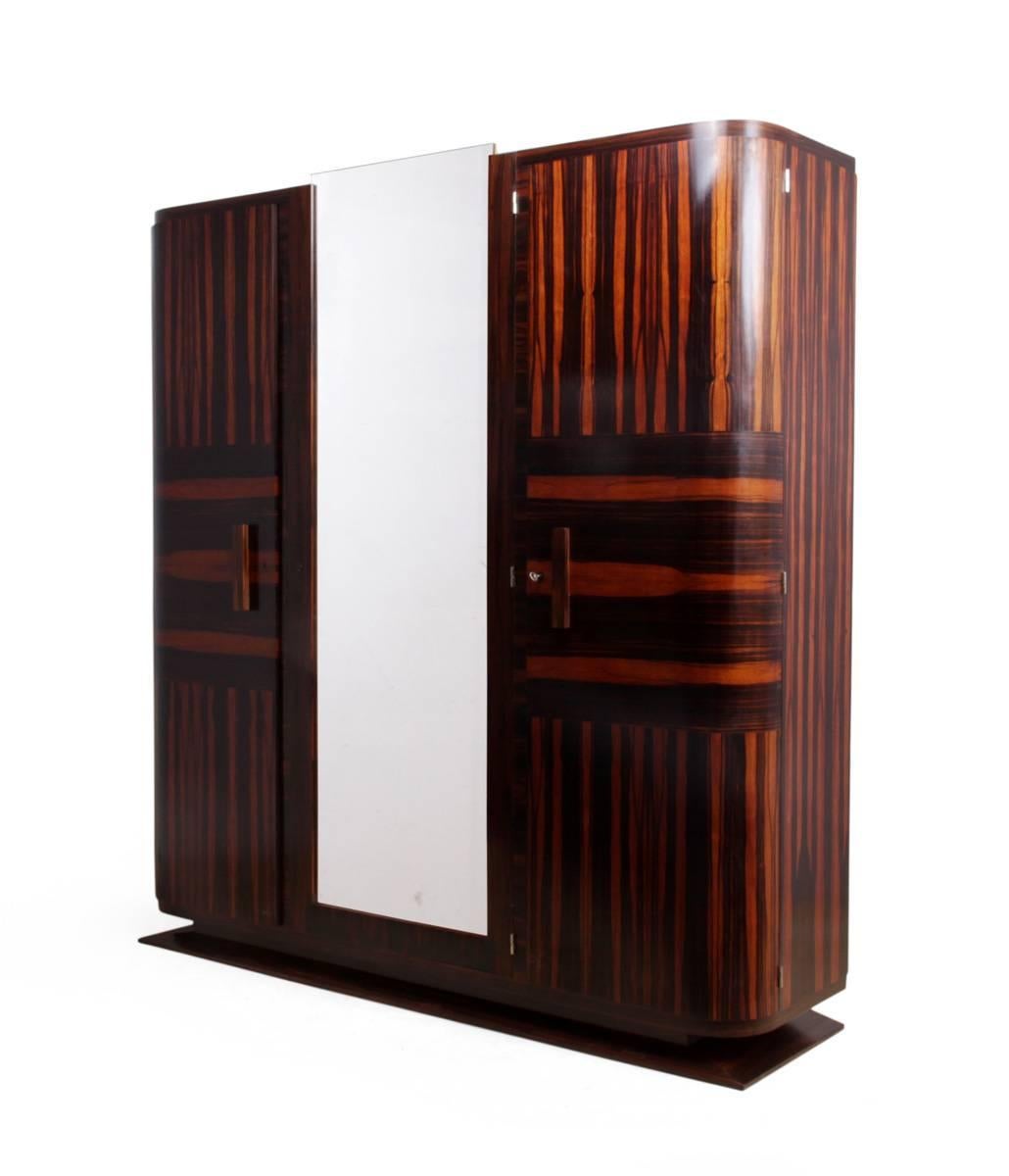 Art Deco Armoire in Macassar Ebony 3